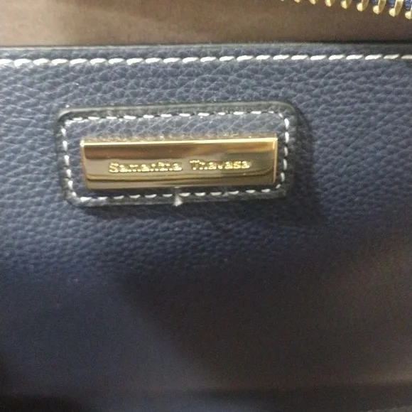 Samantha Thavasa Blue Leather 2-Way Shoulder Bag – Stylish Spacious Handbag - Picture 13 of 17